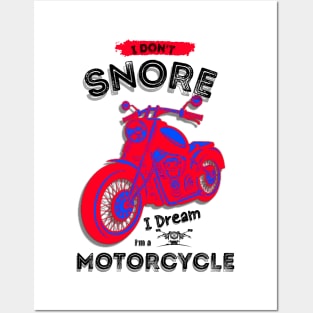 Motorcycle dream white Posters and Art